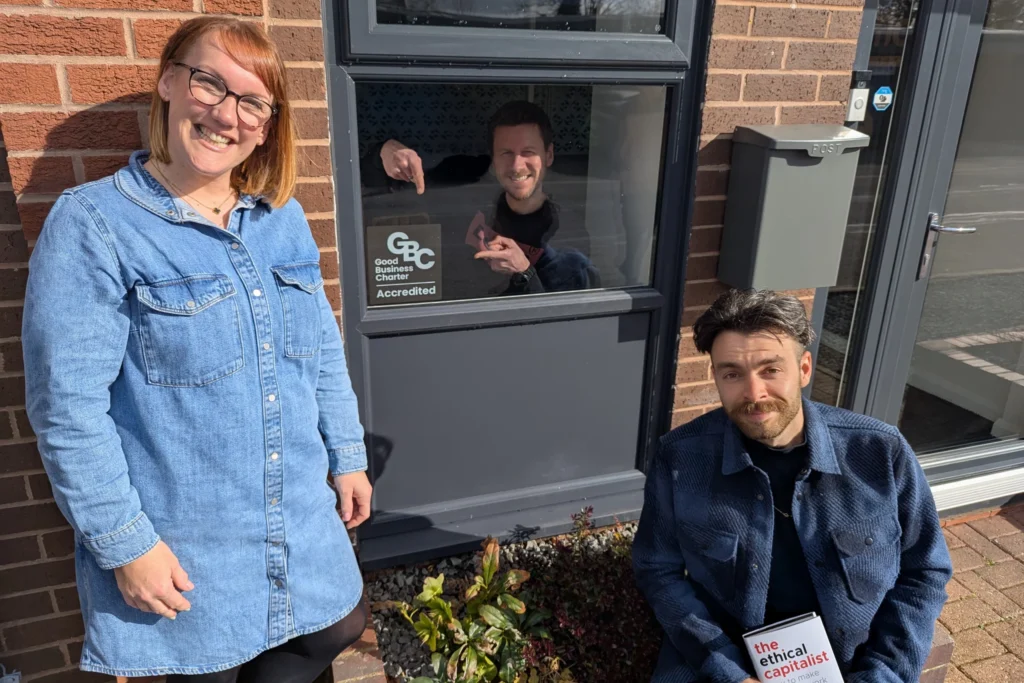 A photograph of Sarah, Steve and Danny, the team at oodle
