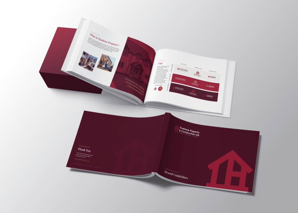 A graphic of Truelove property branding guidelines