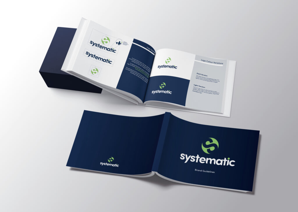 Brand guidelines document for Systematic