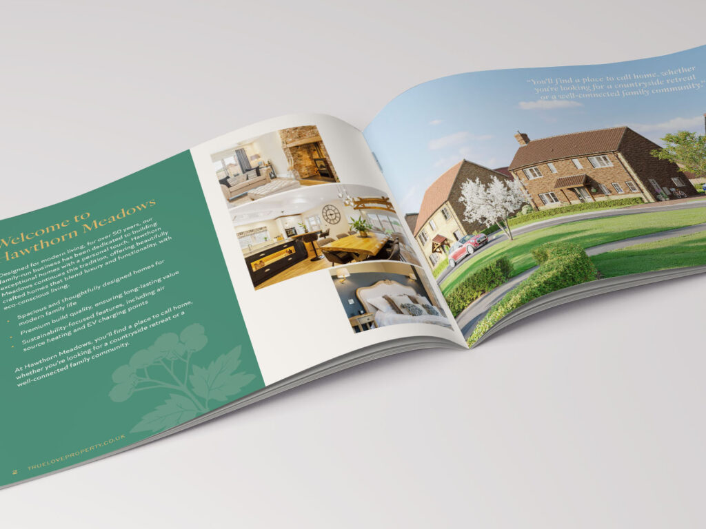 A premium design brochure for Truelove Property and Construction